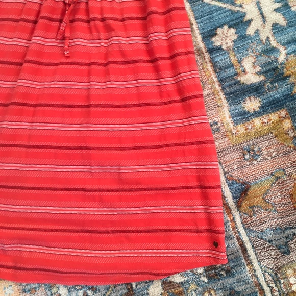 Eddie Bauer Orange Stripe V-neck Cotton Dress XS - Picture 3 of 3